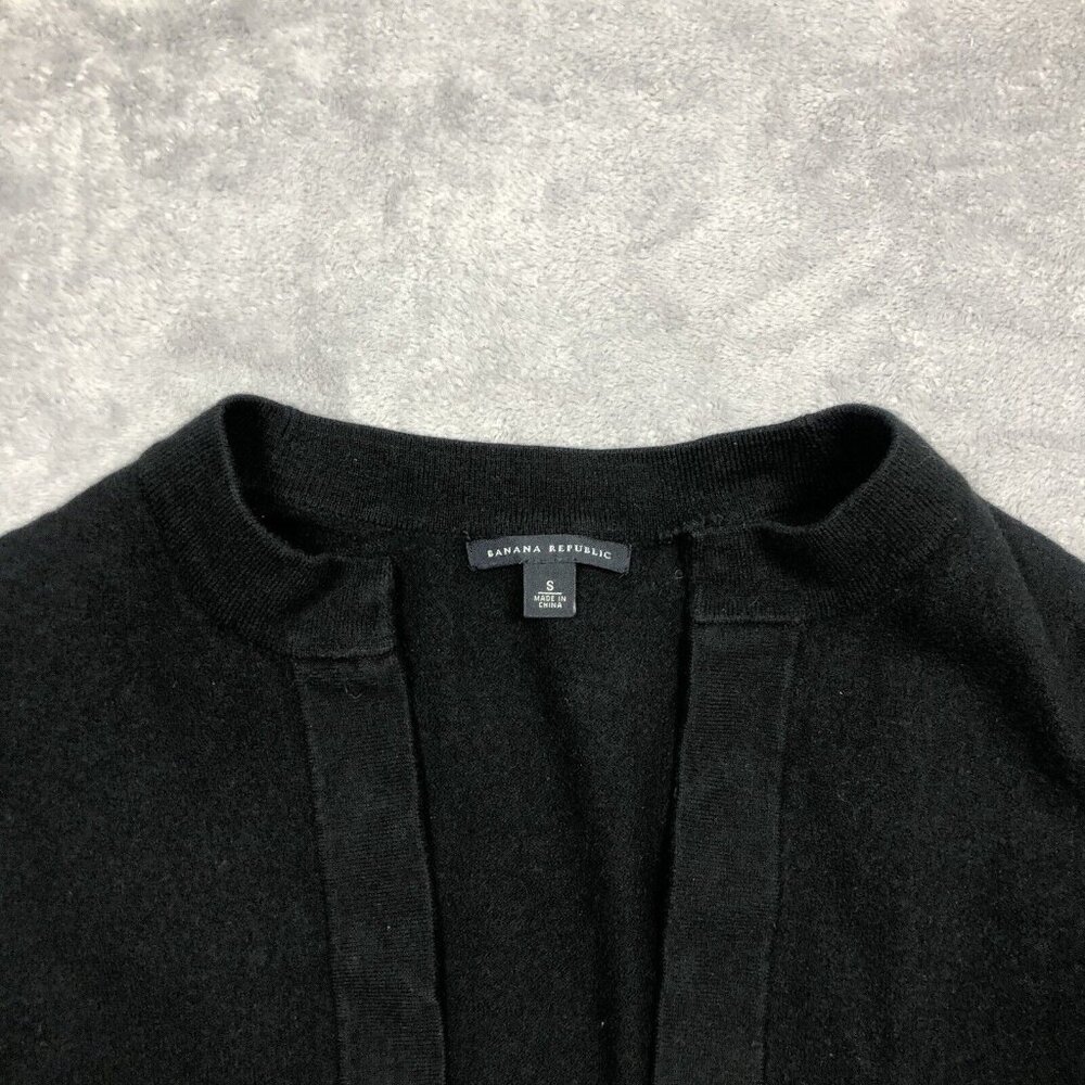Banana Republic Cardigan Sweater Women Size Small Black Wool Business Casual - Picture 2 of 11